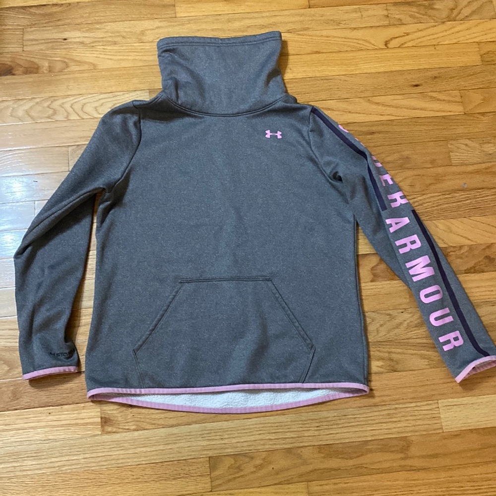UA storm tall neck gray and pink
